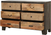 Sideboard Anrichte TARIM Schubladenkommode Mango und Akazie 135 cm
