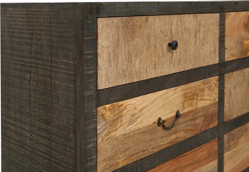Sideboard Anrichte TARIM Schubladenkommode Mango und Akazie 135 cm