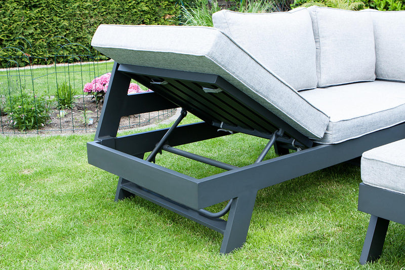 Garten Ecksofa DONNA Gartensofa Lounge Set 3tlg inkl. Polster
