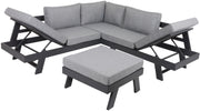 Garten Ecksofa DONNA Gartensofa Lounge Set 3tlg inkl. Polster