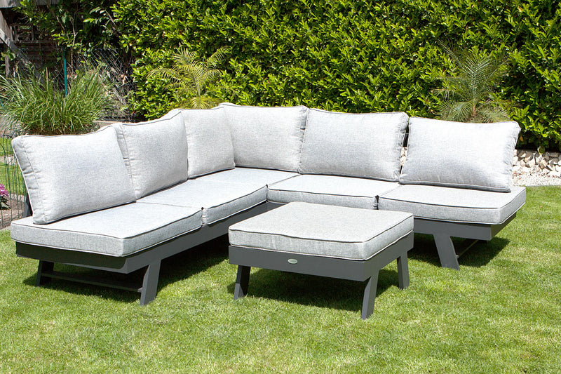 Garten Ecksofa DONNA Gartensofa Lounge Set 3tlg inkl. Polster