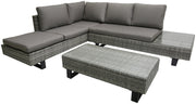 Gartensofa Lounge Gartengarnitur Cadiz grau 3- teilig inkl. Auflagen