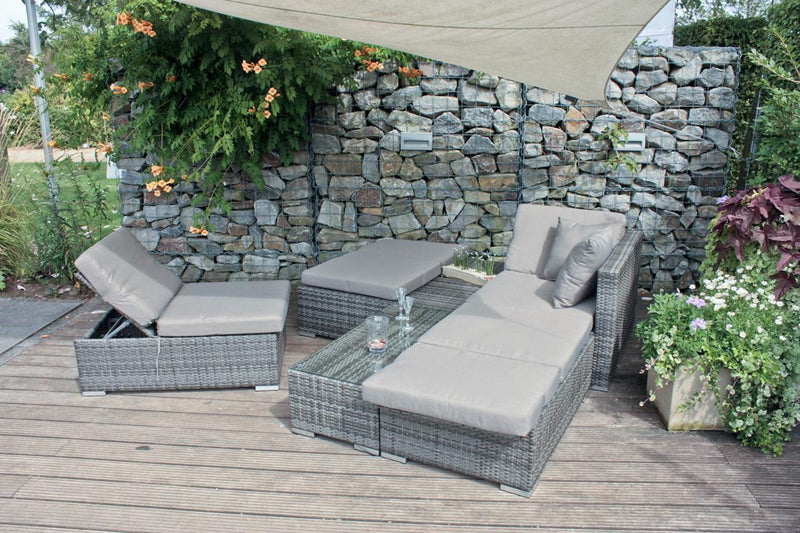 Garten Sitzgruppe Lounge Set ALCUDIA - Geniale Variable Gartengruppe