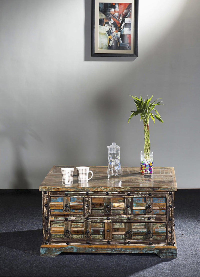 Truhentisch Couchtisch KALANKA 90 x 90 cm