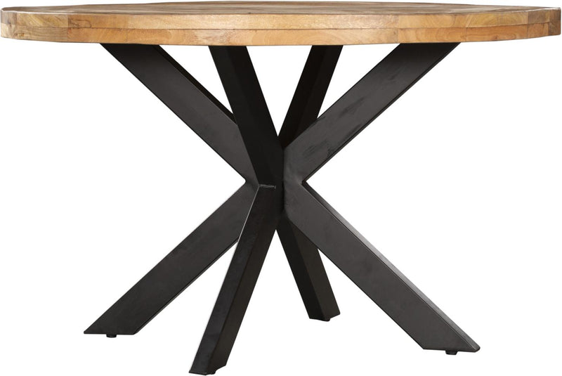 Esstisch ORISSA Ø120cm mit runder Platte aus recycletem Mangoholz