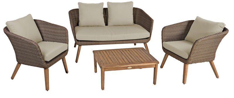 Garten Sitzgruppe ARONA Gartengarnitur 4-teilig von Gardenpleasure