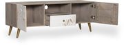 TV-Schrank Lowboard SIKAR mit floraler Musterung