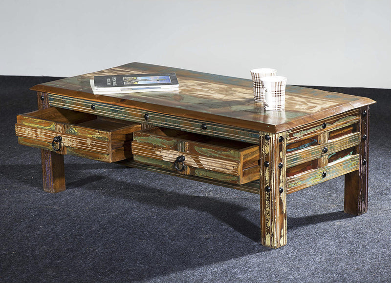 Tisch Couchtisch KALANKA recyceltes Holz Mango Akazie
