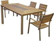 Gartentisch FLORENCE 192 cm x 100 cm Platte Non-Wood Gestell Aluminium