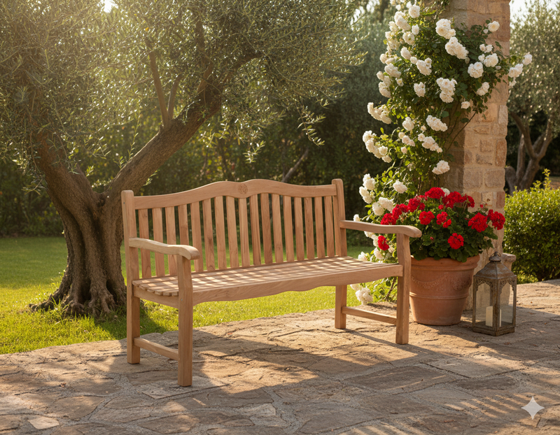 Bank Gartenbank ROMANG 3-Sitzer aus Teakholz 150 cm