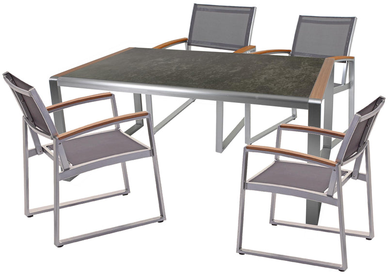Garten Tischgruppe AVERNA 5-tlg. 1x Tisch und 4 x Stuhl