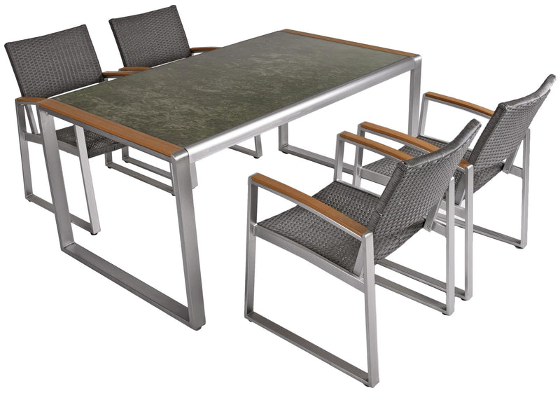 Garten Tischgruppe AVERNA 5-tlg. 1 x Tisch und 4 x Stuhl 305265