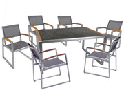 Garten Tischgruppe AVERNA 7-tlg. 1x Tisch und 6 x Stuhl