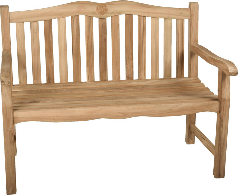 Bank Gartenbank ROMANG 2-Sitzer aus Teakholz 120 cm