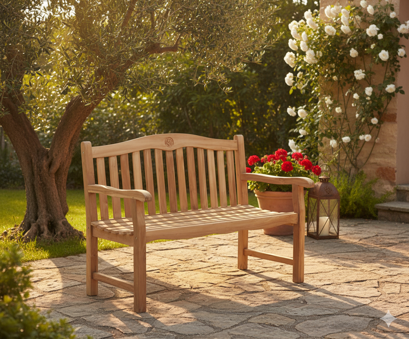 Bank Gartenbank ROMANG 2-Sitzer aus Teakholz 120 cm