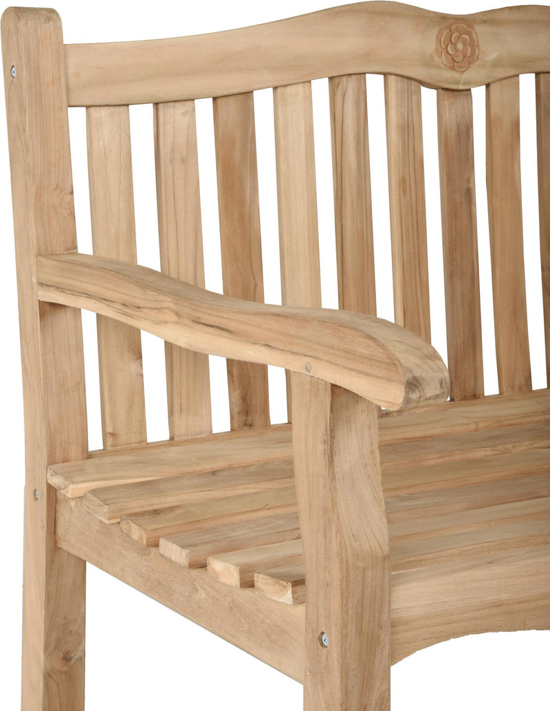 Bank Gartenbank ROMANG 2-Sitzer aus Teakholz 120 cm