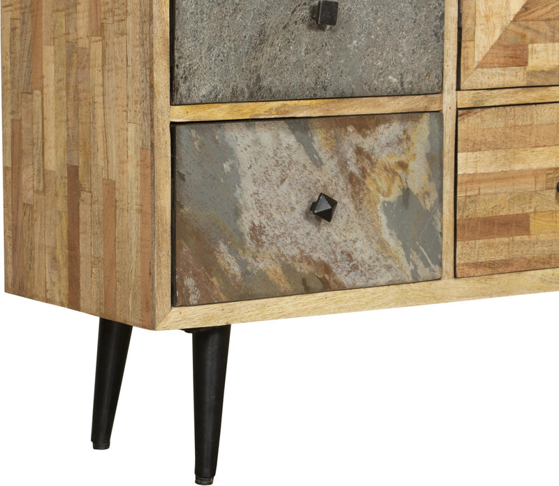 Sideboard Anrichte YAMUNA - recyceltes Holz Mango Akazie Teak