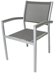 Garten Tischgruppe GRACE 5-tlg. 1 x Tisch 150 x 90 cm 4 x Stapelstuhl