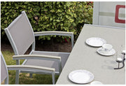 Garten Tischgruppe GRACE 5-tlg. 1 x Tisch 150 x 90 cm 4 x Stapelstuhl