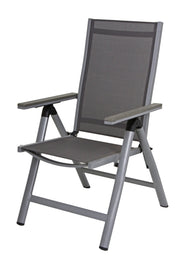 Garten Tischgruppe GRACE 5-tlg. 4 × Hochlehner + 1 Tisch 150 x 90 cm