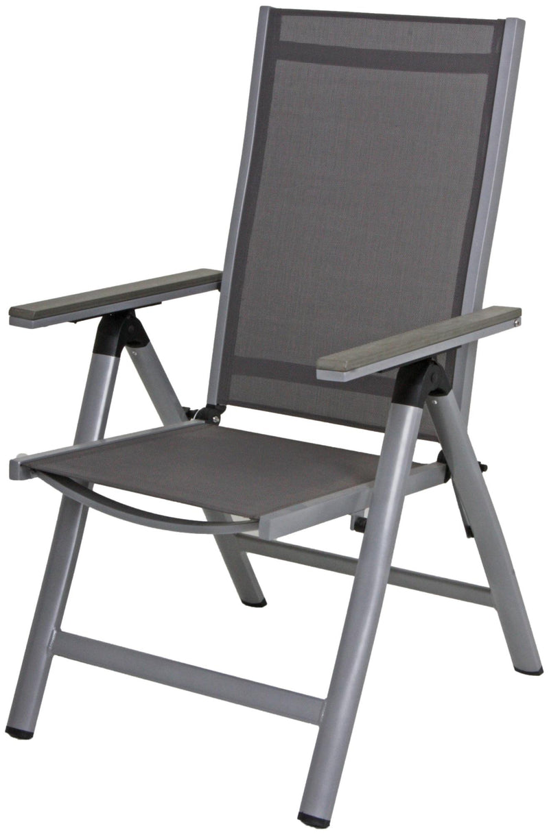 Garten Tischgruppe GRACE 7-tlg. 6 × Hochlehner + 1 Tisch 150 x 90 cm