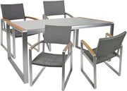Garten Tischgruppe AVA 5-tlg. Tisch 160 x 90 cm 4 x Stuhl AVA 305265