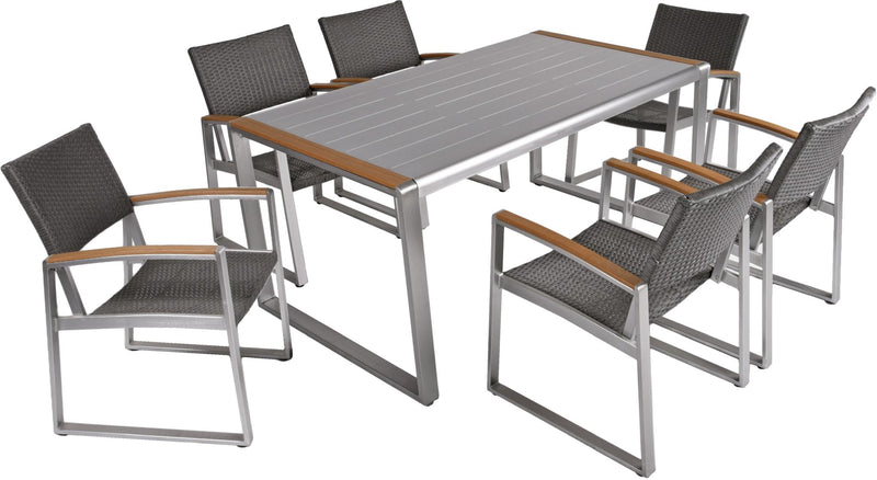 Garten Tischgruppe AVA 7-tlg. Tisch 160 x 90 cm 6 x Stuhl AVA 305265