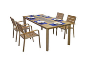 Garten Tischgruppe FLORENCE 5-tlg. mit Tisch und 4 × Stapelstuhl