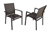 Garten Tischgruppe NEREA 7-tlg. Ausziehtisch und 6 × Stapelstuhl ELENA