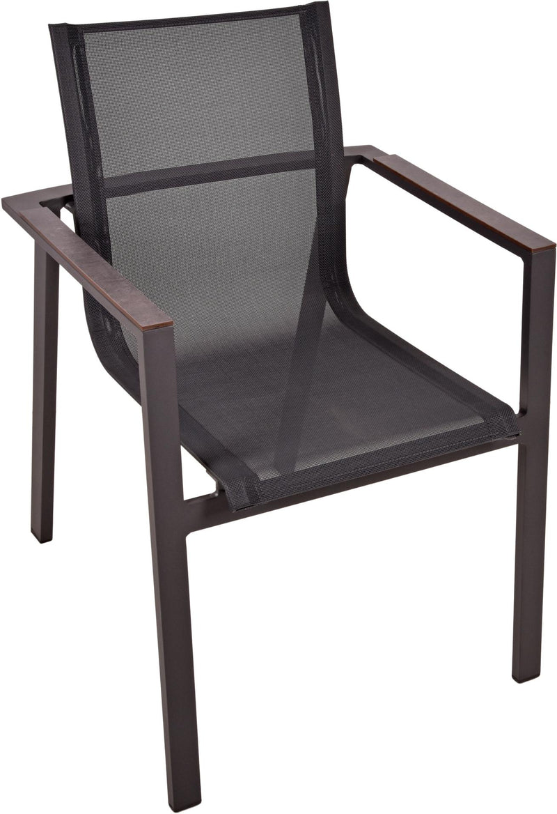 Garten Tischgruppe NEREA 9-tlg. Ausziehtisch und 8 × Stapelstuhl SOPHIA