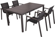 Garten Tischgruppe SOPHIA 5-tlg. mit 4 × Stapelstuhl SOPHIA