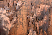 Wandbild Wanddekoration 3D Metallbild Weltkarte 120 x 80 cm