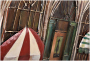 Wandbild Wanddekoration 3D Metallbild English Pub 100 x 100 cm