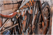 Wandbild Wanddekoration 3D Metallbild Motorrad 120 x 80 cm