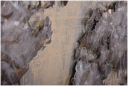 Wandbild Wanddekoration 3D Metallbild Weltkarte grau 120 x 80 cm