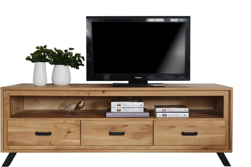 TV Lowboard BERN3 Schubläden - Wildeiche Massivholz geölt