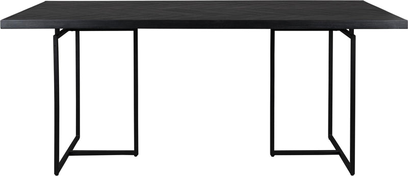Esstisch CLASS BLACK mit Fischgrät Platte 220 x 90 cm von DutchBone
