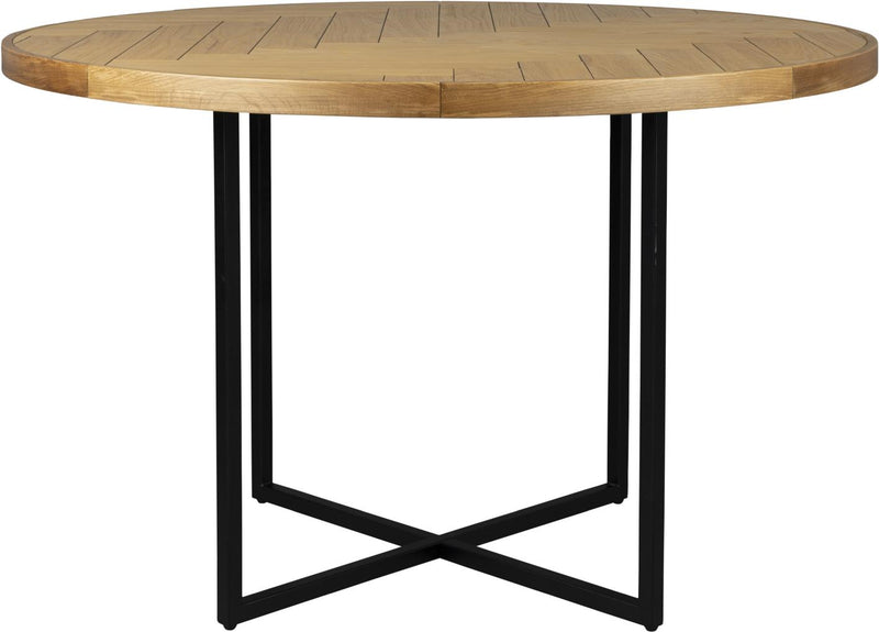 Esstisch CLASS EICHE mit Fischgrät Platte rund Ø 120 cm von DutchBone