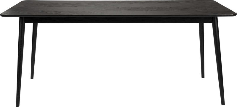 Esstisch FABIO BLACK Eiche Fischgrätmuster furniert 160 x 80 cm