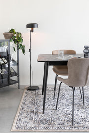 Esstisch FABIO BLACK Eiche Fischgrätmuster furniert 160 x 80 cm