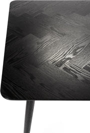 Esstisch FABIO BLACK Eiche Fischgrätmuster furniert 160 x 80 cm