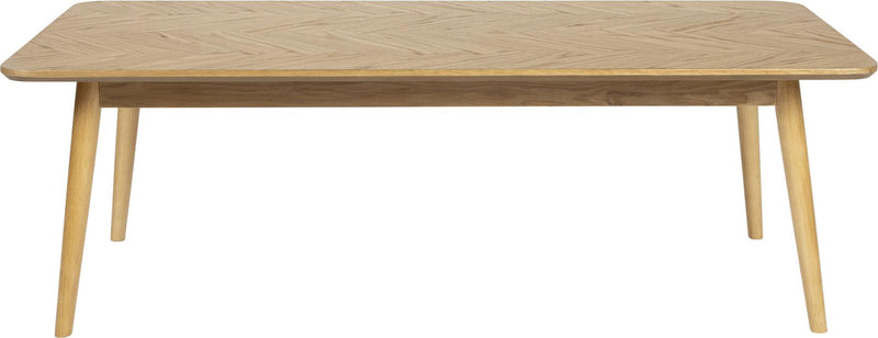 Couchtisch FABIO NATURAL Eiche im Fischgrätmuster furniert 120 x 60 cm