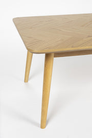 Couchtisch FABIO NATURAL Eiche im Fischgrätmuster furniert 120 x 60 cm