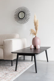 Couchtisch FABIO BLACK Eiche im Fischgrätmuster furniert 120 x 60 cm