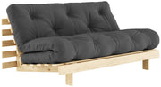 Schlafsofa ROOTS 160 cm Polster DARK GREY Klappsofa Gestell Kiefer