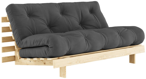 Schlafsofa ROOTS 160 cm Polster DARK GREY Klappsofa Gestell Kiefer