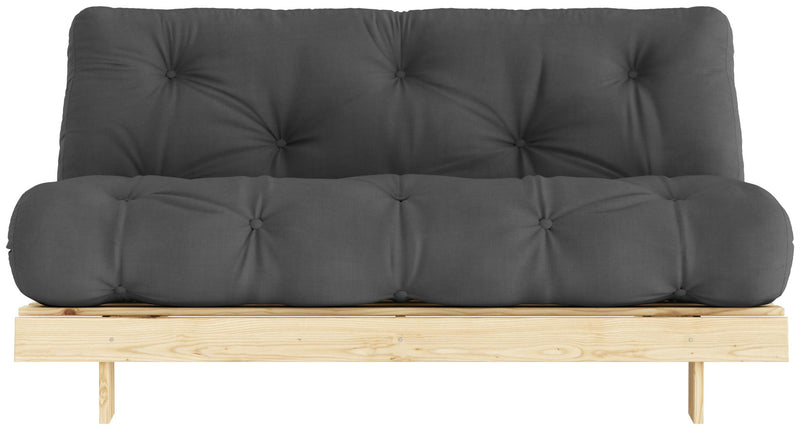 Schlafsofa ROOTS 160 cm Polster DARK GREY Klappsofa Gestell Kiefer