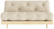 Schlafsofa ROOTS 160 cm Polster BEIGE Klappsofa Gestell Kiefer
