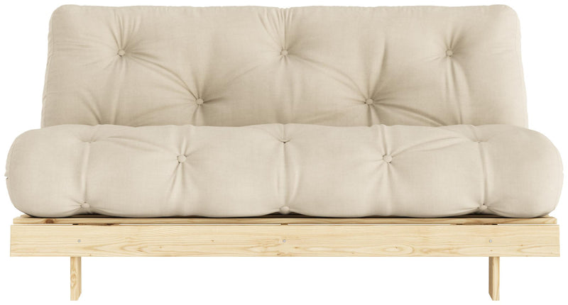 Schlafsofa ROOTS 160 cm Polster BEIGE Klappsofa Gestell Kiefer