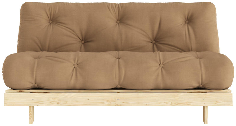 Schlafsofa ROOTS 160 cm Polster MOCCA Ausziehsofa Gestell Kiefer